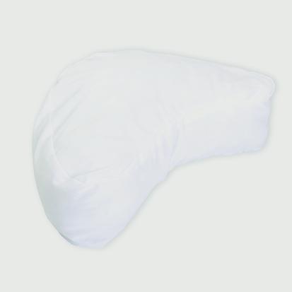 Cover Only for Mini CPAP Travel Pillow, Solid White Cotton-Blend
