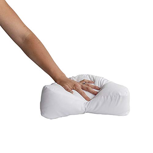 Hermell Products Mini CPAP Neck Travel Pillow with With Cotton-blend Removable Cover